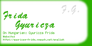 frida gyuricza business card